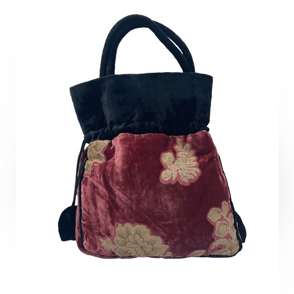 Rose pink velvet pouch - Picture 3 of 6